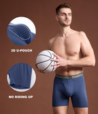 BAMBOO COOL Ultra Soft & breathable Mens Underwear Boxer Briefs Pack | Natural Bamboo Fabric‌,No Ride Up,Softer&Cooler than Cotton,Lightweight&breathable,Daily Wear,Outdoor