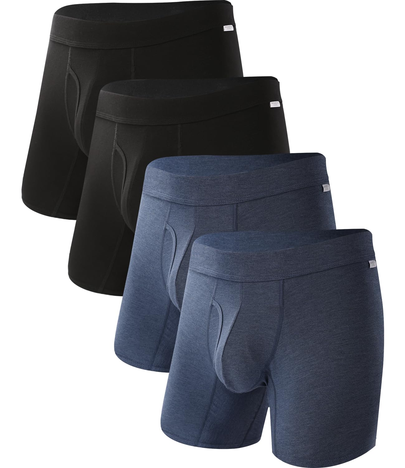BAMBOO COOL Ultra Soft & breathable Mens Underwear Boxer Briefs Pack | Natural Bamboo Fabric‌,No Ride Up,Softer&Cooler than Cotton,Lightweight&breathable,Daily Wear,Outdoor