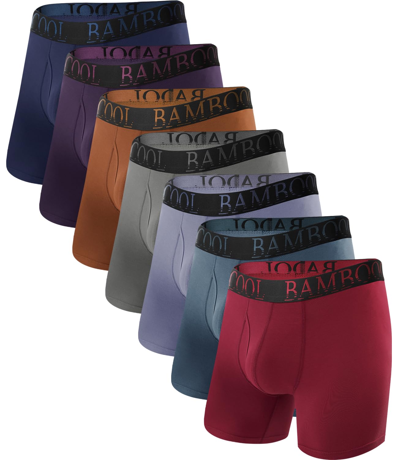 BAMBOO COOL Ultra Soft & breathable Mens Underwear Boxer Briefs Pack | Natural Bamboo Fabric‌,No Ride Up,Softer&Cooler than Cotton,Lightweight&breathable,Daily Wear,Outdoor