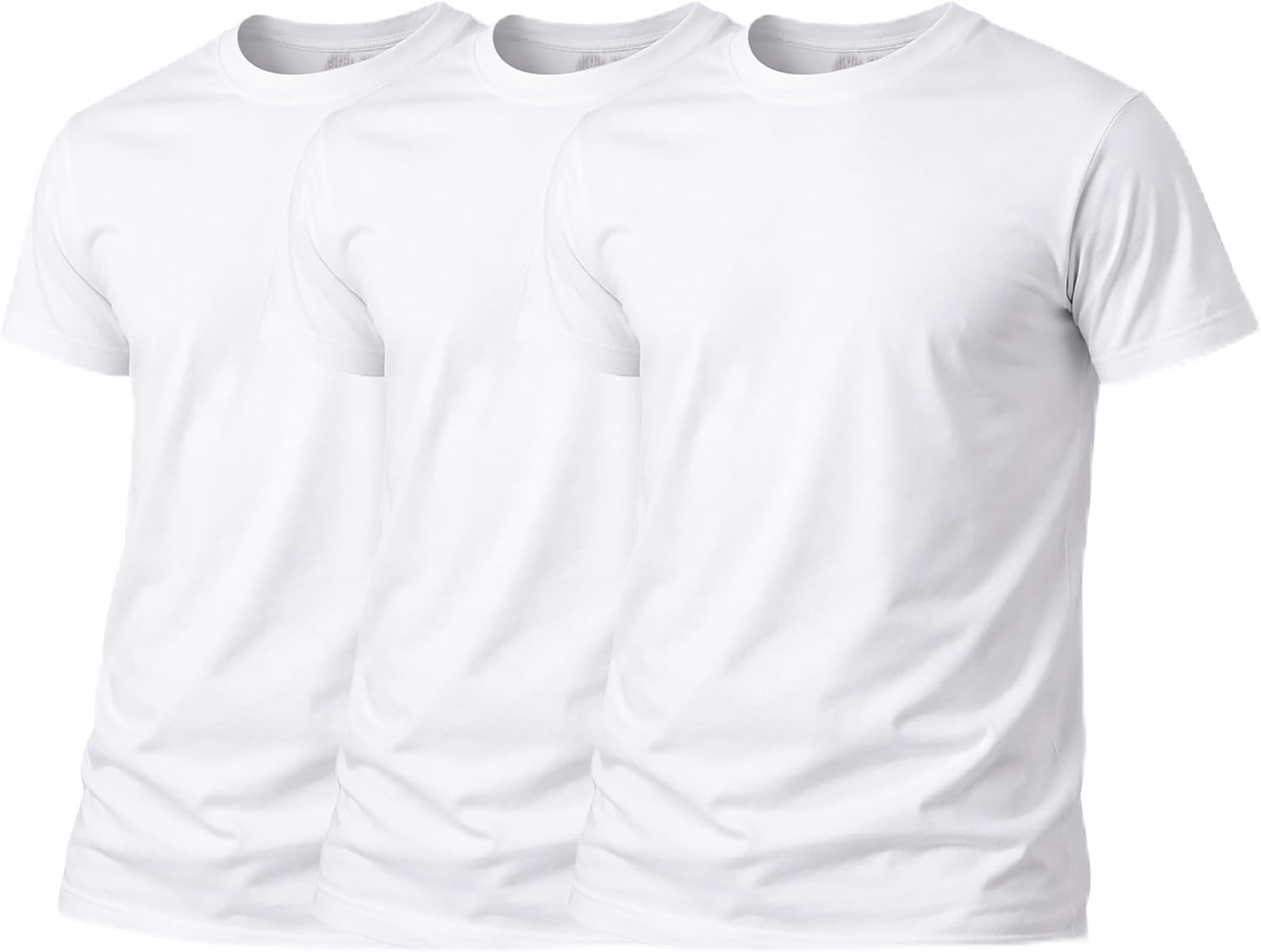 Fruit of The Loom Men's Crew Tee Undershirts, Moisture Wicking & Tag Free, Also Available in Big & Tall