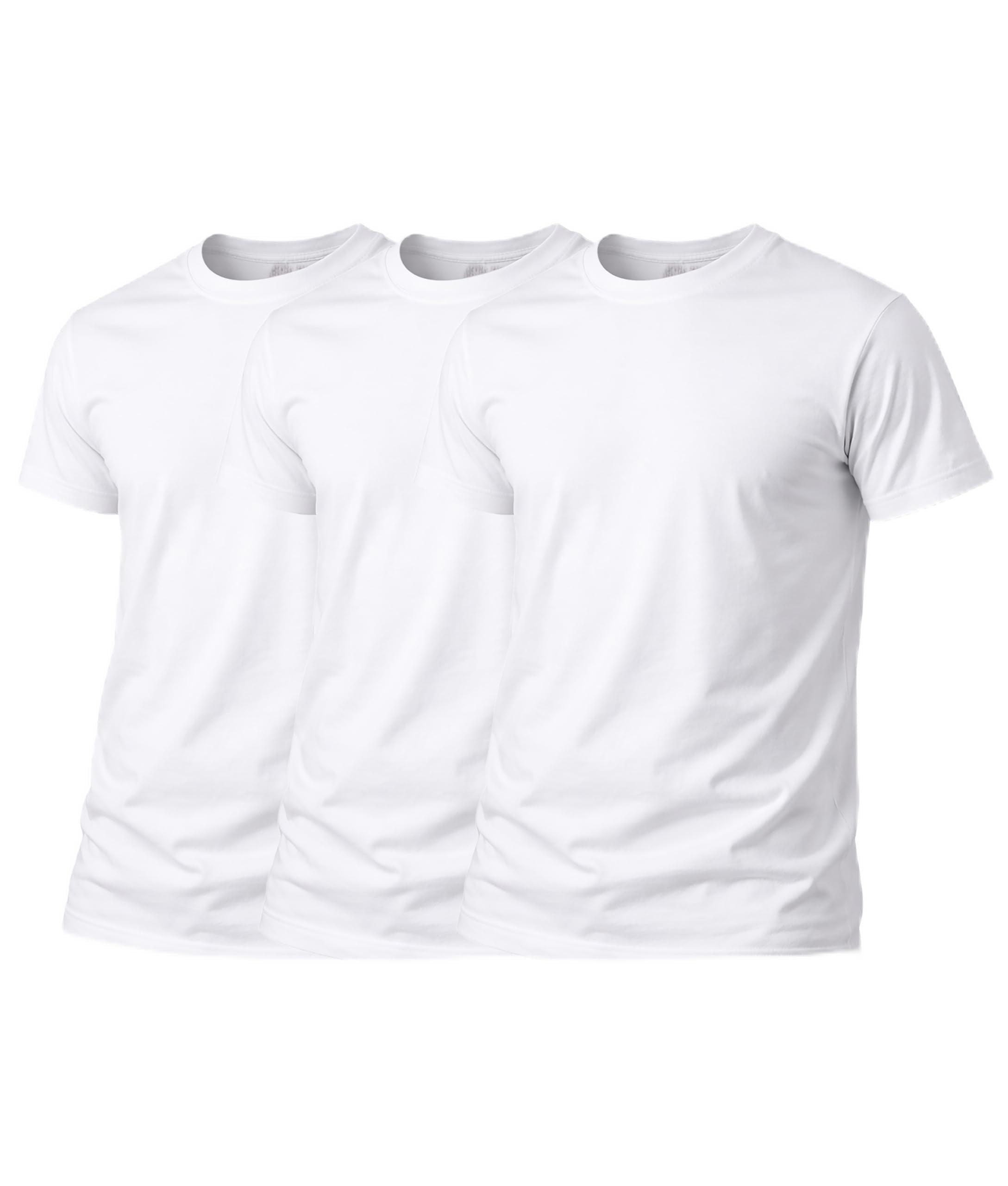Fruit of The Loom Men's Crew Tee Undershirts, Moisture Wicking & Tag Free, Also Available in Big & Tall