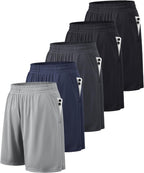 BALENNZ Mens Athletic Shorts with Pockets Quick Dry Workout Shorts Men | Basketball Gym Running Fitness Shorts with Elastic Waistband, Daily Casual Sports Activewear, Soft Lightweight Breathable