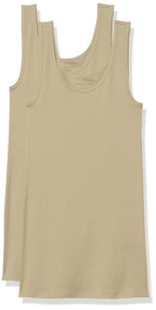 Amazon Essentials Women's Slim-Fit Ribbed Scoop Neck Tank Tops, Pack of 2