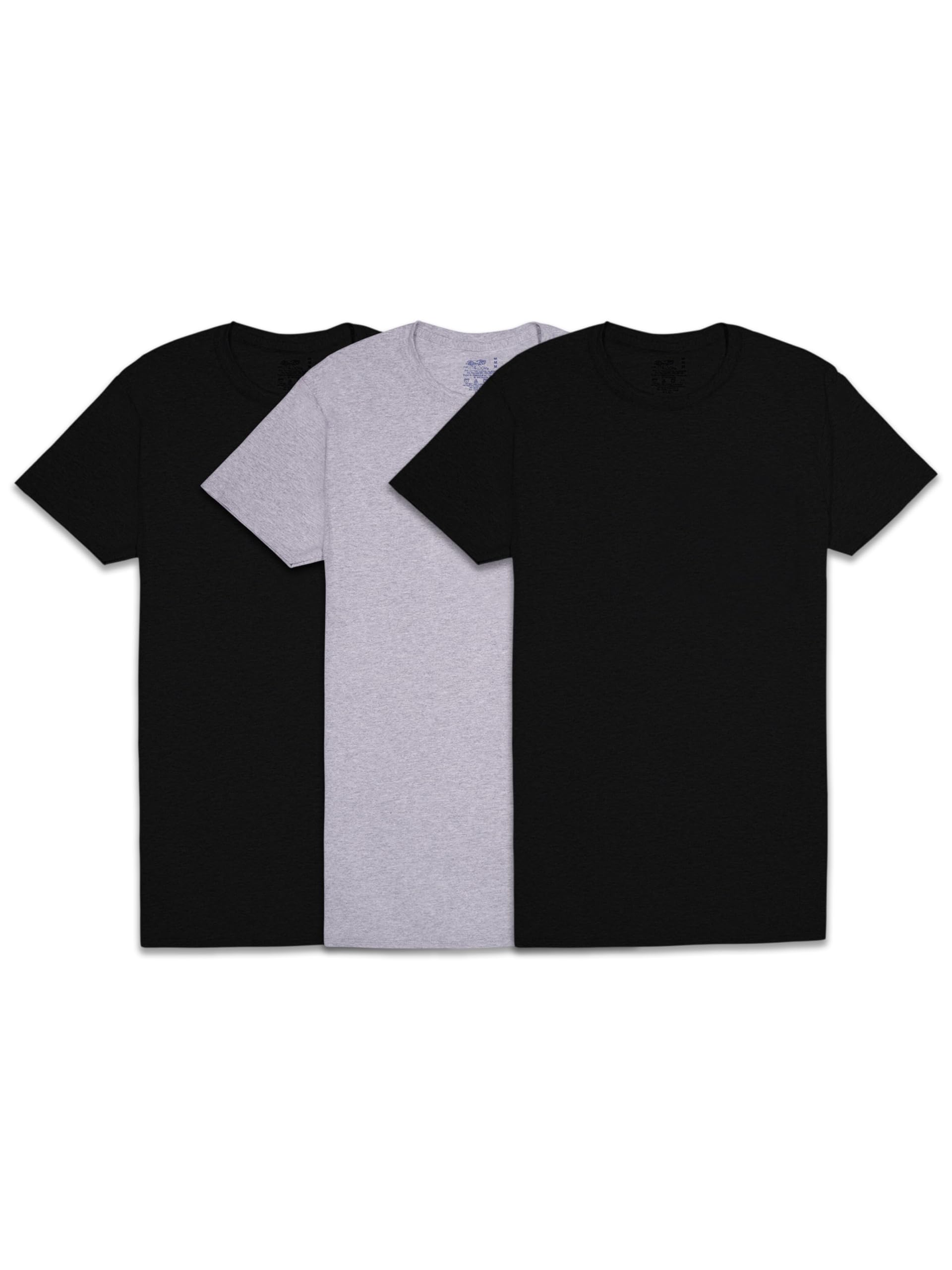 Fruit of The Loom Men's Crew Tee Undershirts, Moisture Wicking & Tag Free, Also Available in Big & Tall