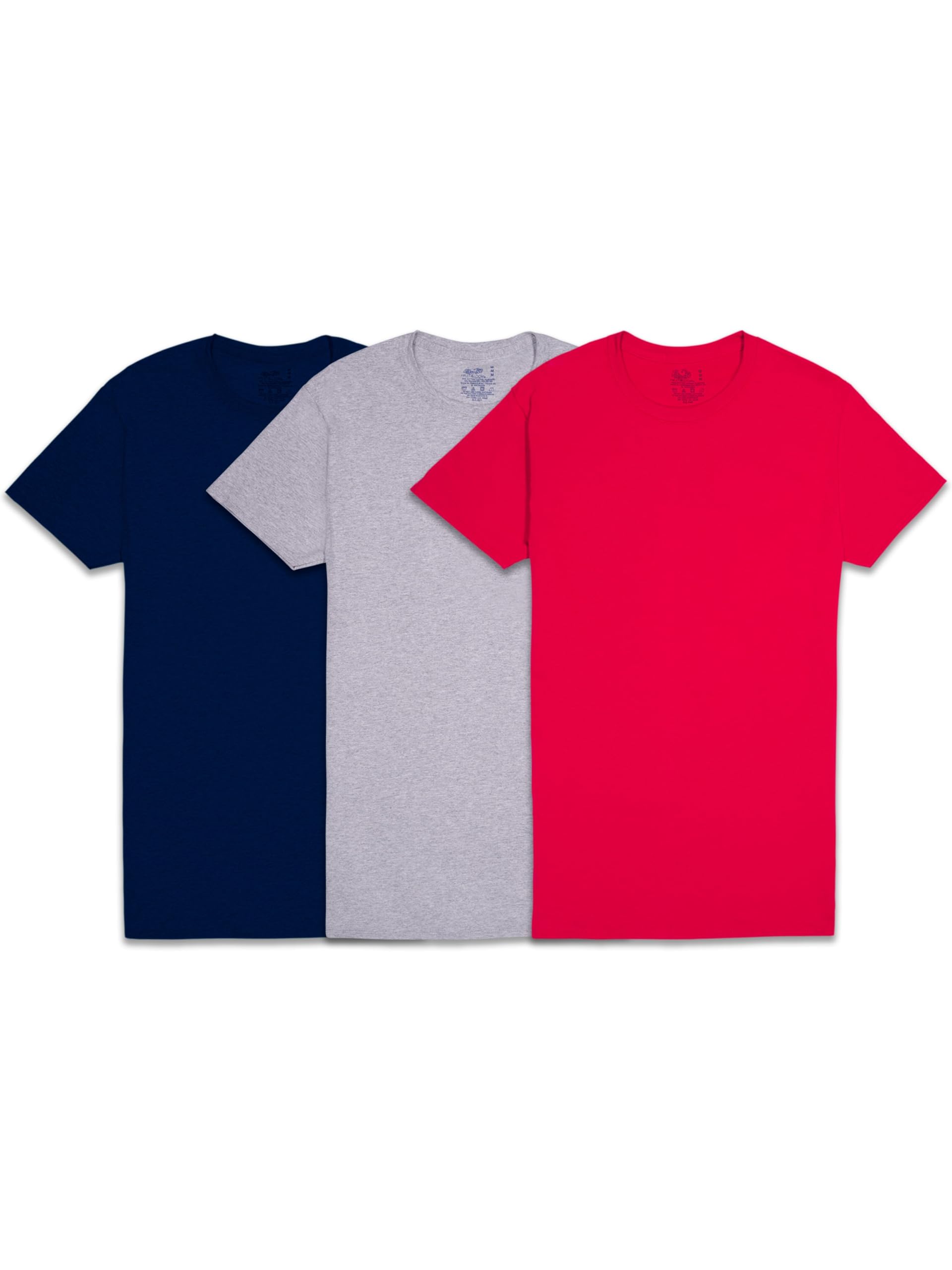 Fruit of The Loom Men's Crew Tee Undershirts, Moisture Wicking & Tag Free, Also Available in Big & Tall