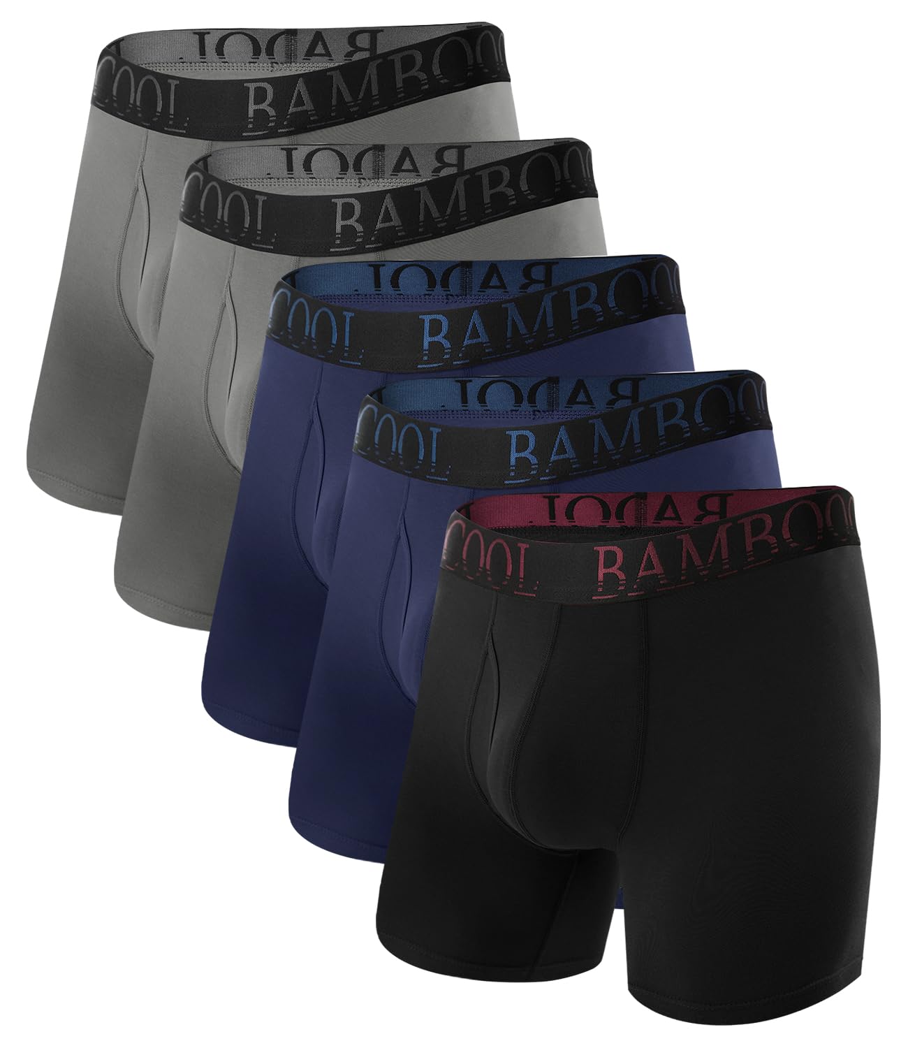 BAMBOO COOL Ultra Soft & breathable Mens Underwear Boxer Briefs Pack | Natural Bamboo Fabric‌,No Ride Up,Softer&Cooler than Cotton,Lightweight&breathable,Daily Wear,Outdoor