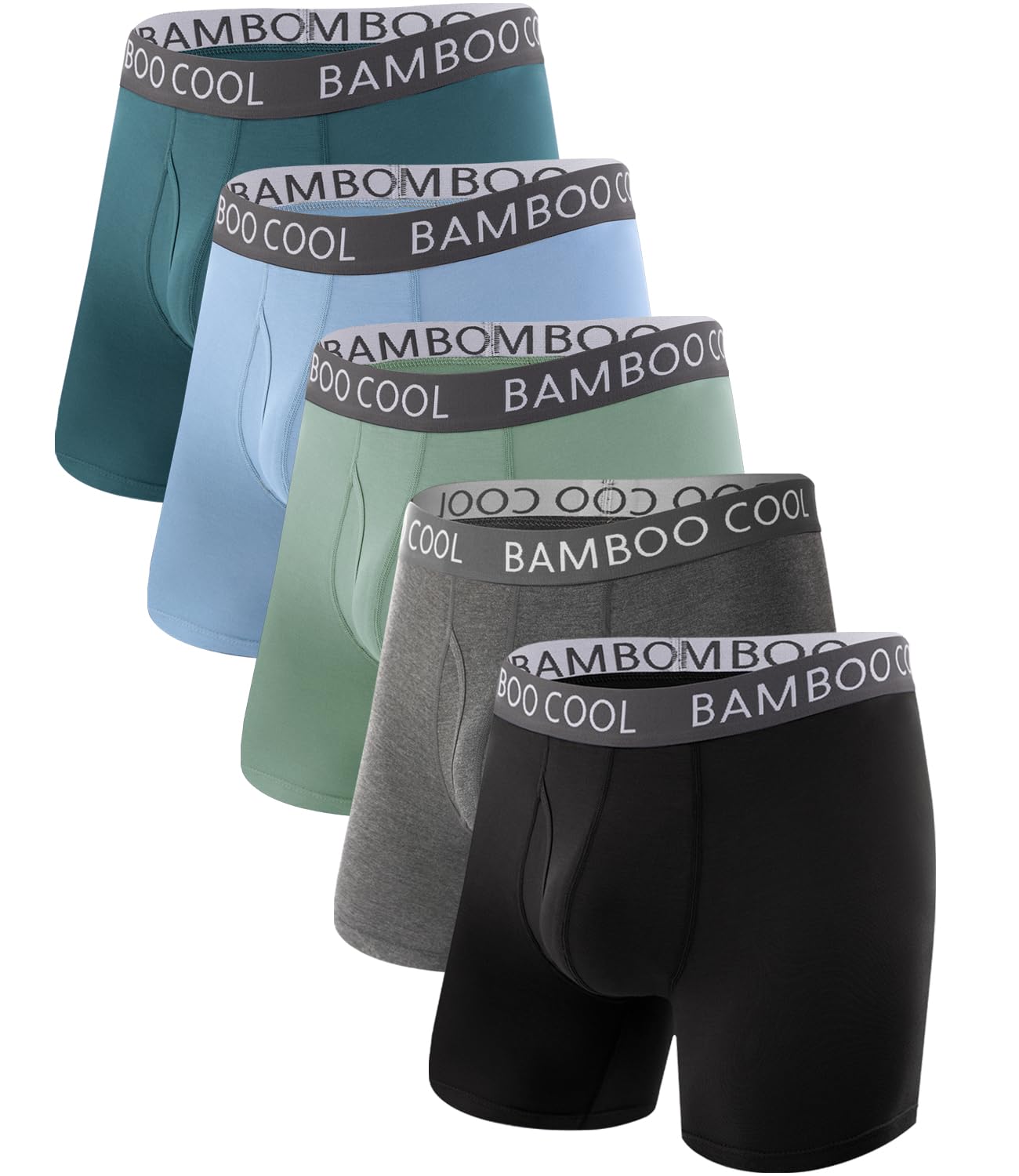 BAMBOO COOL Ultra Soft & breathable Mens Underwear Boxer Briefs Pack | Natural Bamboo Fabric‌,No Ride Up,Softer&Cooler than Cotton,Lightweight&breathable,Daily Wear,Outdoor