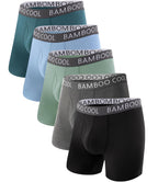 BAMBOO COOL Ultra Soft & breathable Mens Underwear Boxer Briefs Pack | Natural Bamboo Fabric‌,No Ride Up,Softer&Cooler than Cotton,Lightweight&breathable,Daily Wear,Outdoor