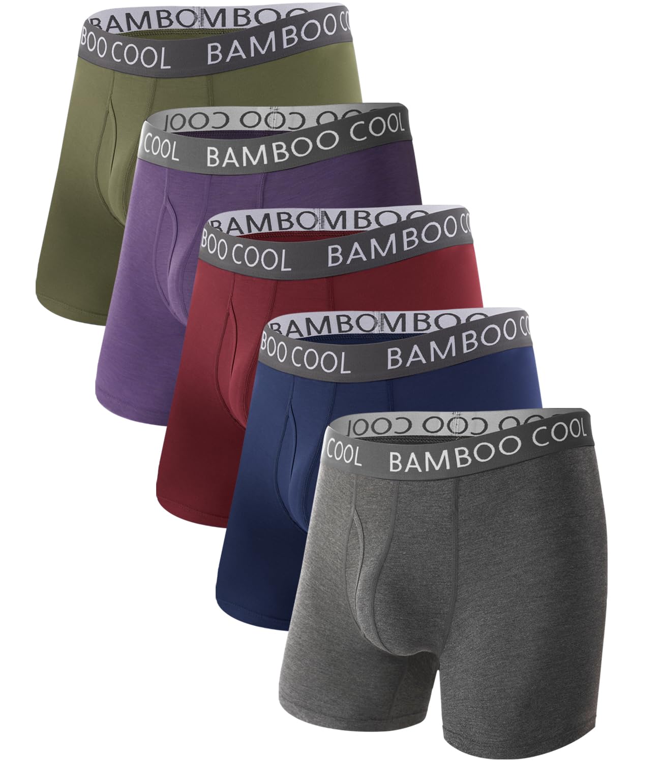 BAMBOO COOL Ultra Soft & breathable Mens Underwear Boxer Briefs Pack | Natural Bamboo Fabric‌,No Ride Up,Softer&Cooler than Cotton,Lightweight&breathable,Daily Wear,Outdoor