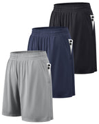 BALENNZ Mens Athletic Shorts with Pockets Quick Dry Workout Shorts Men | Basketball Gym Running Fitness Shorts with Elastic Waistband, Daily Casual Sports Activewear, Soft Lightweight Breathable