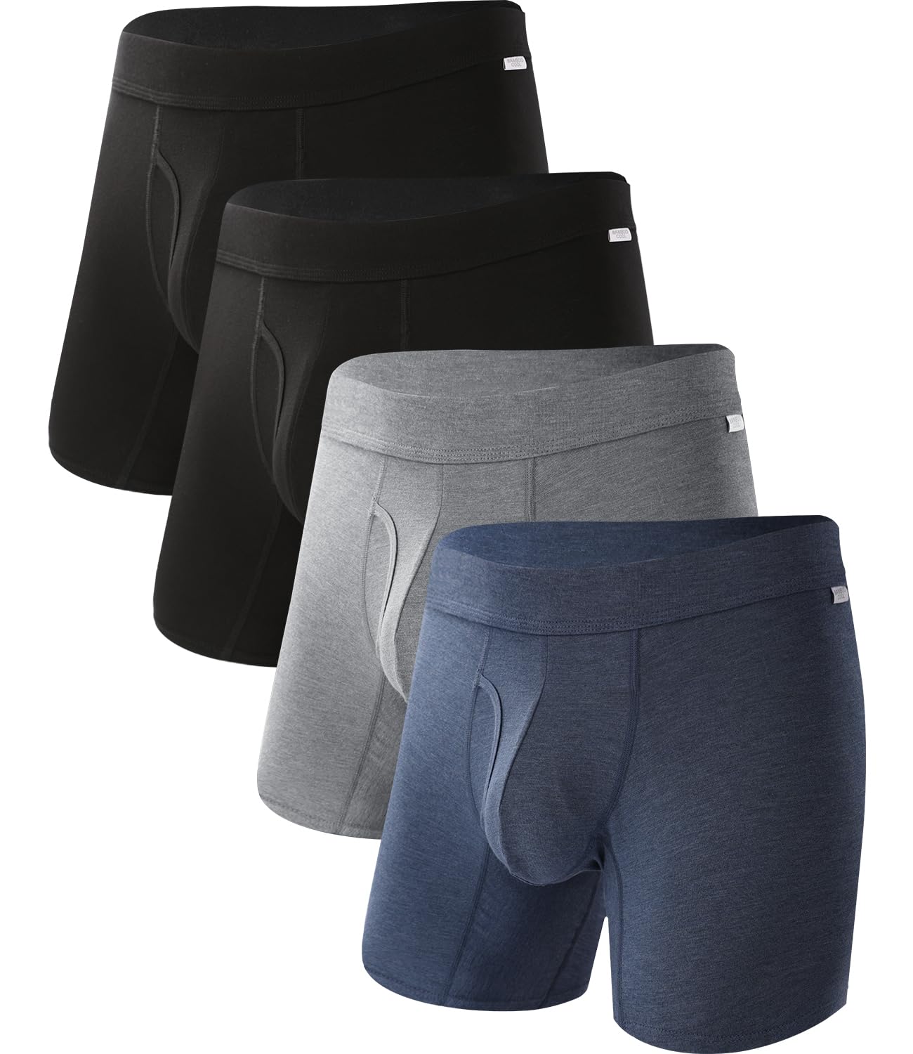 BAMBOO COOL Ultra Soft & breathable Mens Underwear Boxer Briefs Pack | Natural Bamboo Fabric‌,No Ride Up,Softer&Cooler than Cotton,Lightweight&breathable,Daily Wear,Outdoor