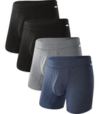 BAMBOO COOL Ultra Soft & breathable Mens Underwear Boxer Briefs Pack | Natural Bamboo Fabric‌,No Ride Up,Softer&Cooler than Cotton,Lightweight&breathable,Daily Wear,Outdoor