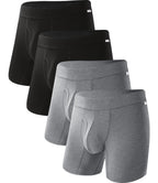 BAMBOO COOL Ultra Soft & breathable Mens Underwear Boxer Briefs Pack | Natural Bamboo Fabric‌,No Ride Up,Softer&Cooler than Cotton,Lightweight&breathable,Daily Wear,Outdoor