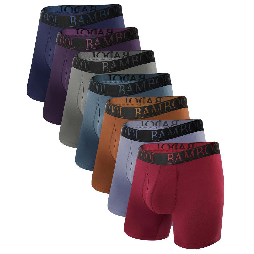BAMBOO COOL Ultra Soft & breathable Mens Underwear Boxer Briefs Pack | Natural Bamboo Fabric‌,No Ride Up,Softer&Cooler than Cotton,Lightweight&breathable,Daily Wear,Outdoor