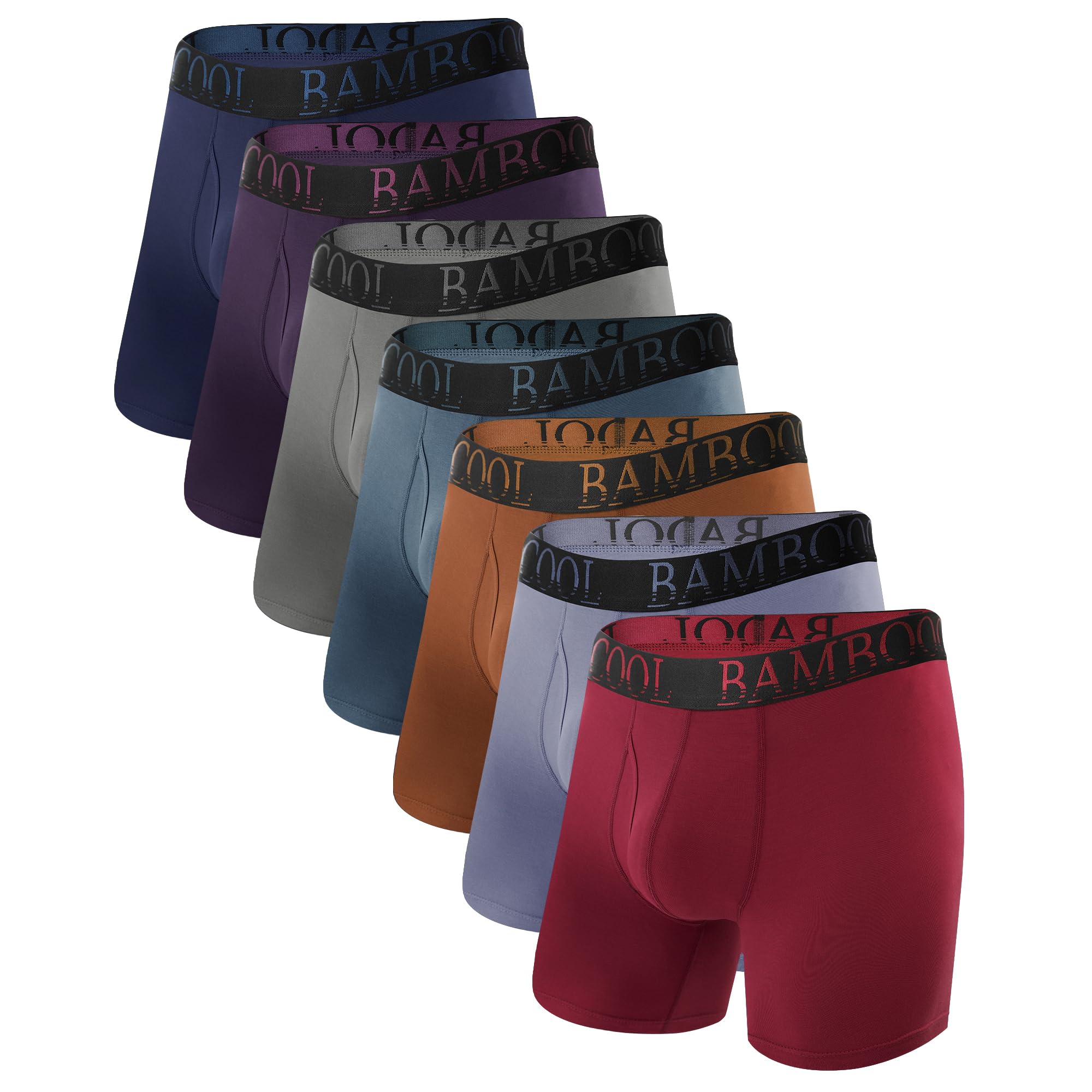 BAMBOO COOL Ultra Soft & breathable Mens Underwear Boxer Briefs Pack | Natural Bamboo Fabric‌,No Ride Up,Softer&Cooler than Cotton,Lightweight&breathable,Daily Wear,Outdoor
