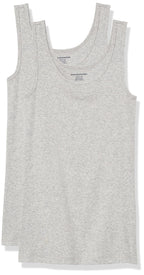 Amazon Essentials Women's Slim-Fit Ribbed Scoop Neck Tank Tops, Pack of 2