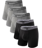 BAMBOO COOL Ultra Soft & breathable Mens Underwear Boxer Briefs Pack | Natural Bamboo Fabric‌,No Ride Up,Softer&Cooler than Cotton,Lightweight&breathable,Daily Wear,Outdoor