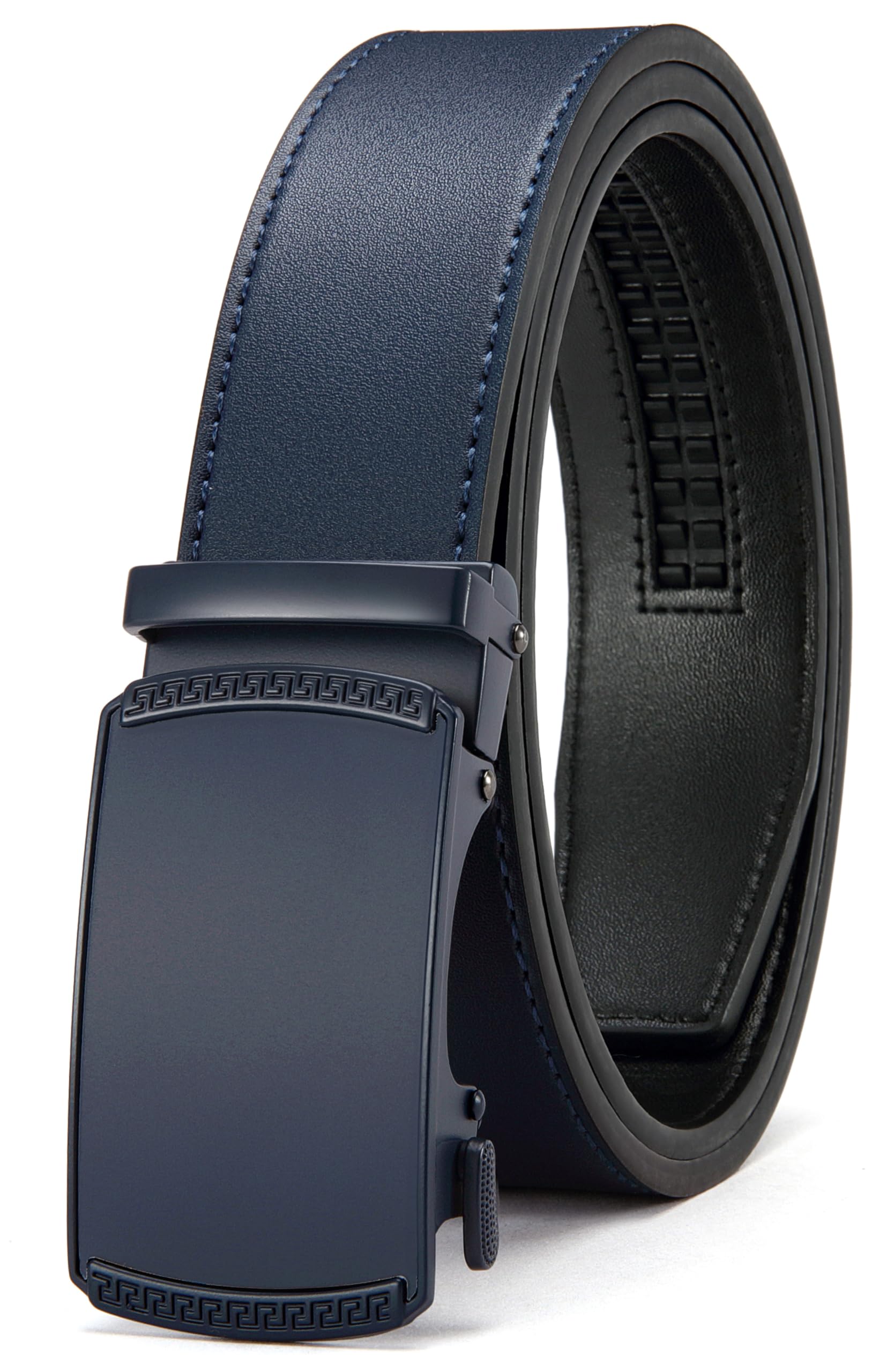 CHAOREN Men's Leather Ratchet Belt - Customizable Fit (35mm) | Smooth Sliding, Precise Micro‑Adjust, Trim to Fit, Dress & Casual Wear, Gift Box
