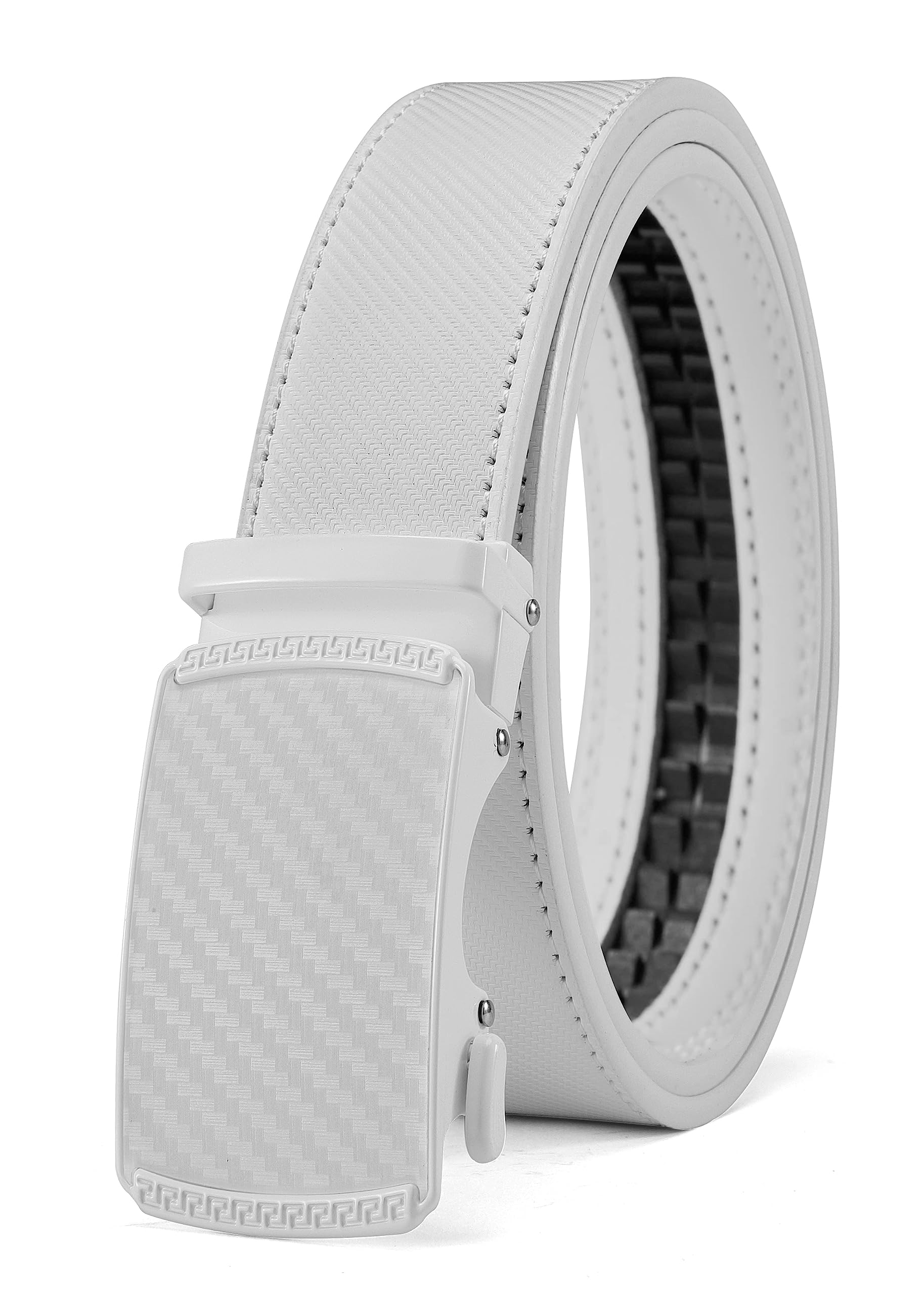 CHAOREN Men's Leather Ratchet Belt - Customizable Fit (35mm) | Smooth Sliding, Precise Micro‑Adjust, Trim to Fit, Dress & Casual Wear, Gift Box