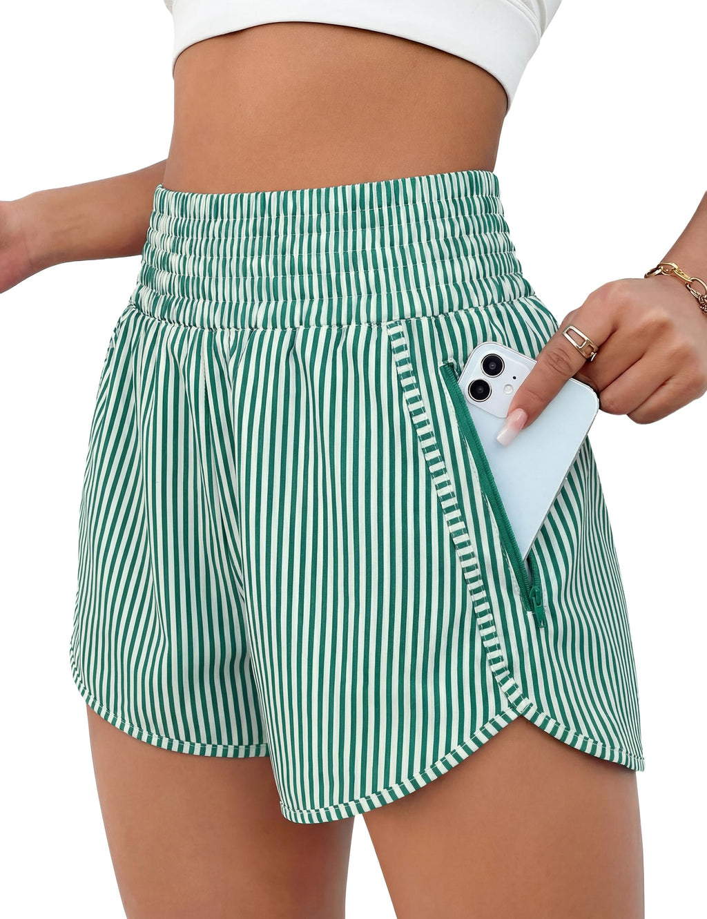 BMJL 2.5" Athletic Shorts for Women Comfy High Waisted Short with Pocket