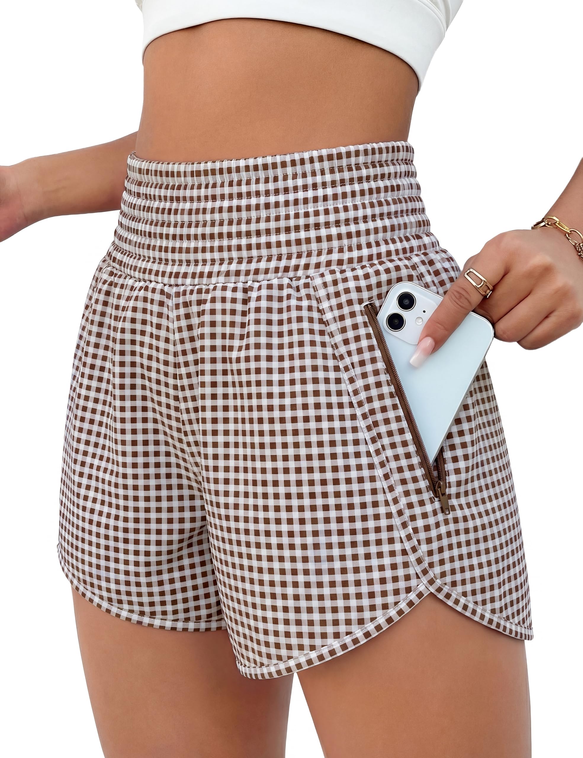 BMJL 2.5" Athletic Shorts for Women Comfy High Waisted Short with Pocket