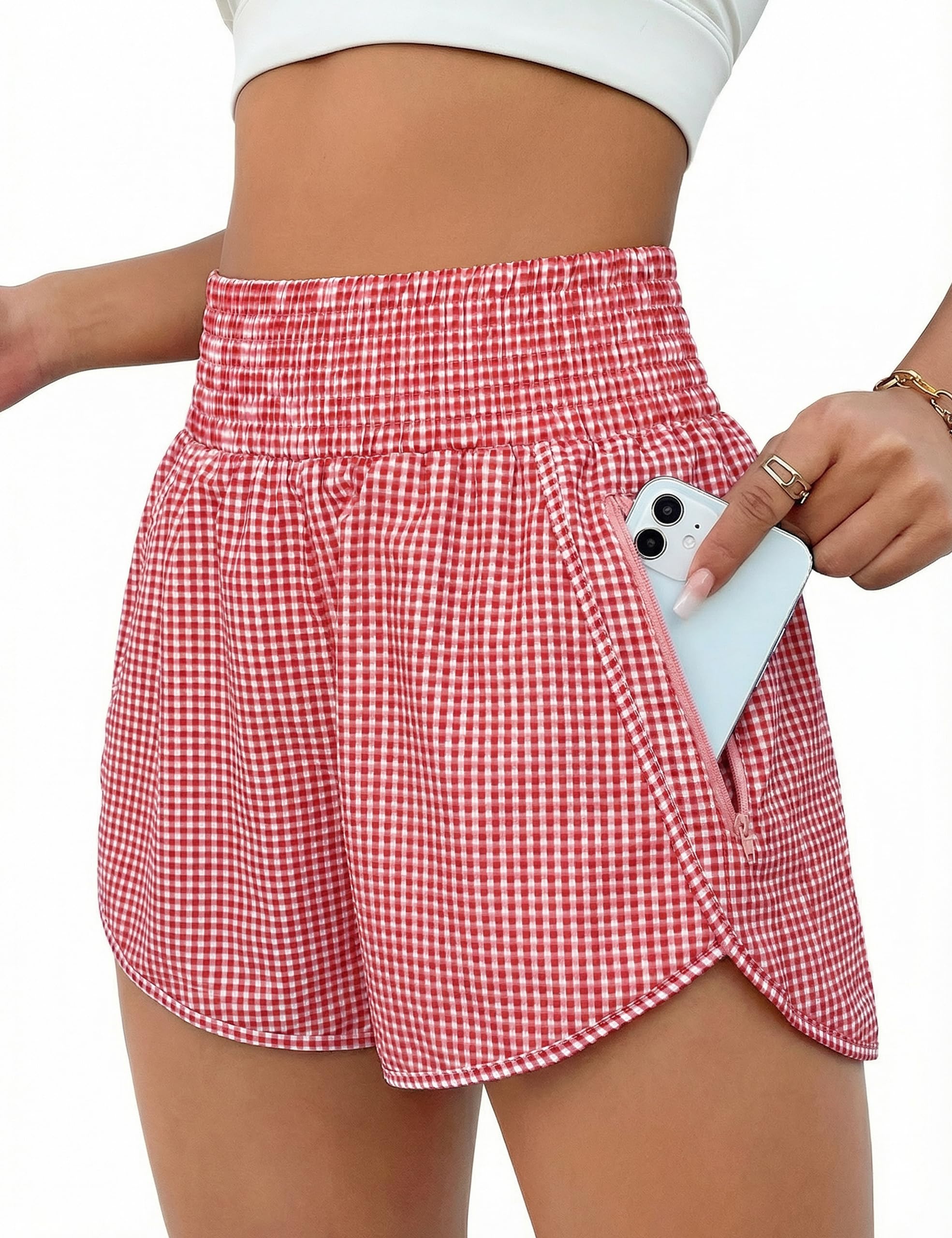 BMJL 2.5" Athletic Shorts for Women Comfy High Waisted Short with Pocket
