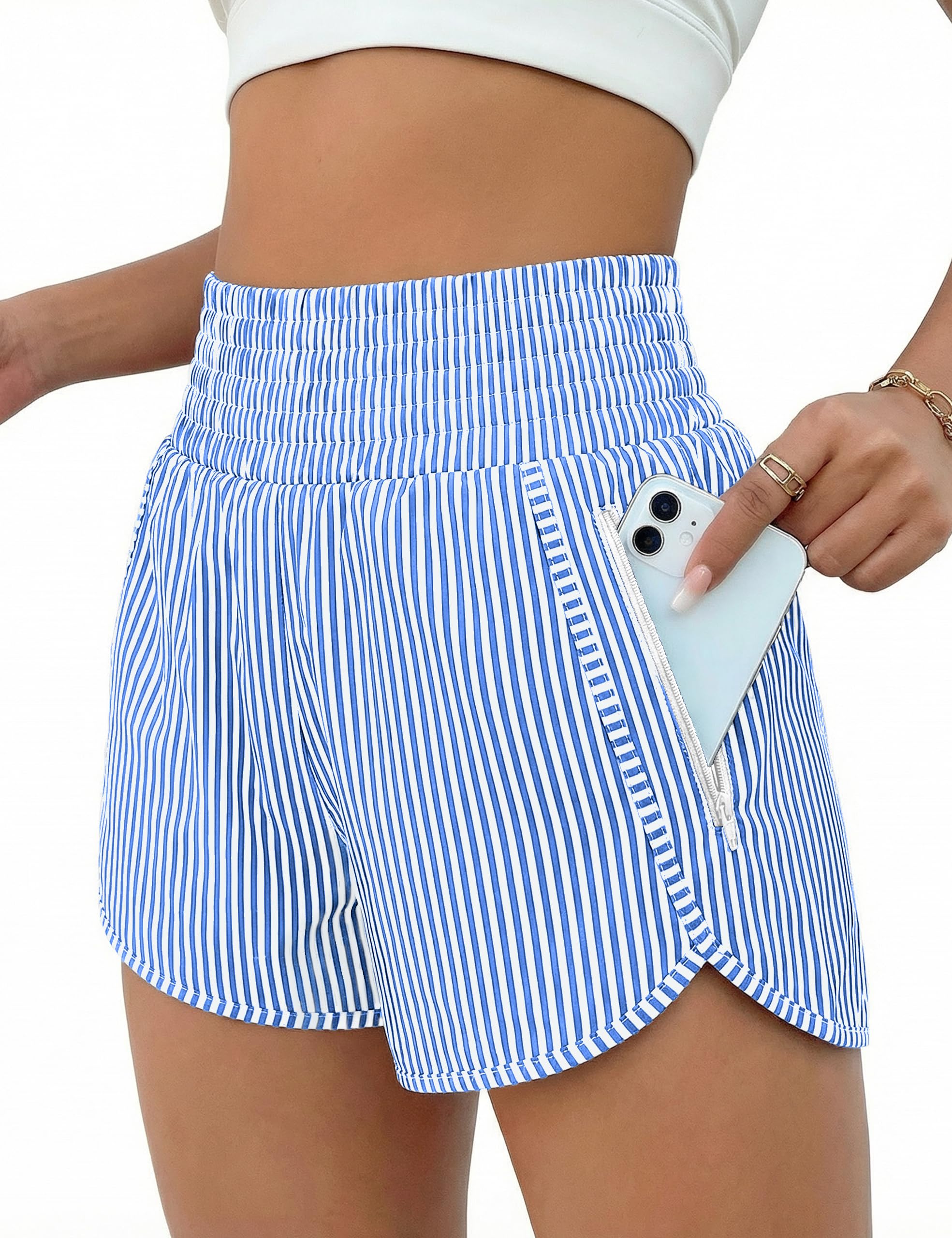BMJL 2.5" Athletic Shorts for Women Comfy High Waisted Short with Pocket