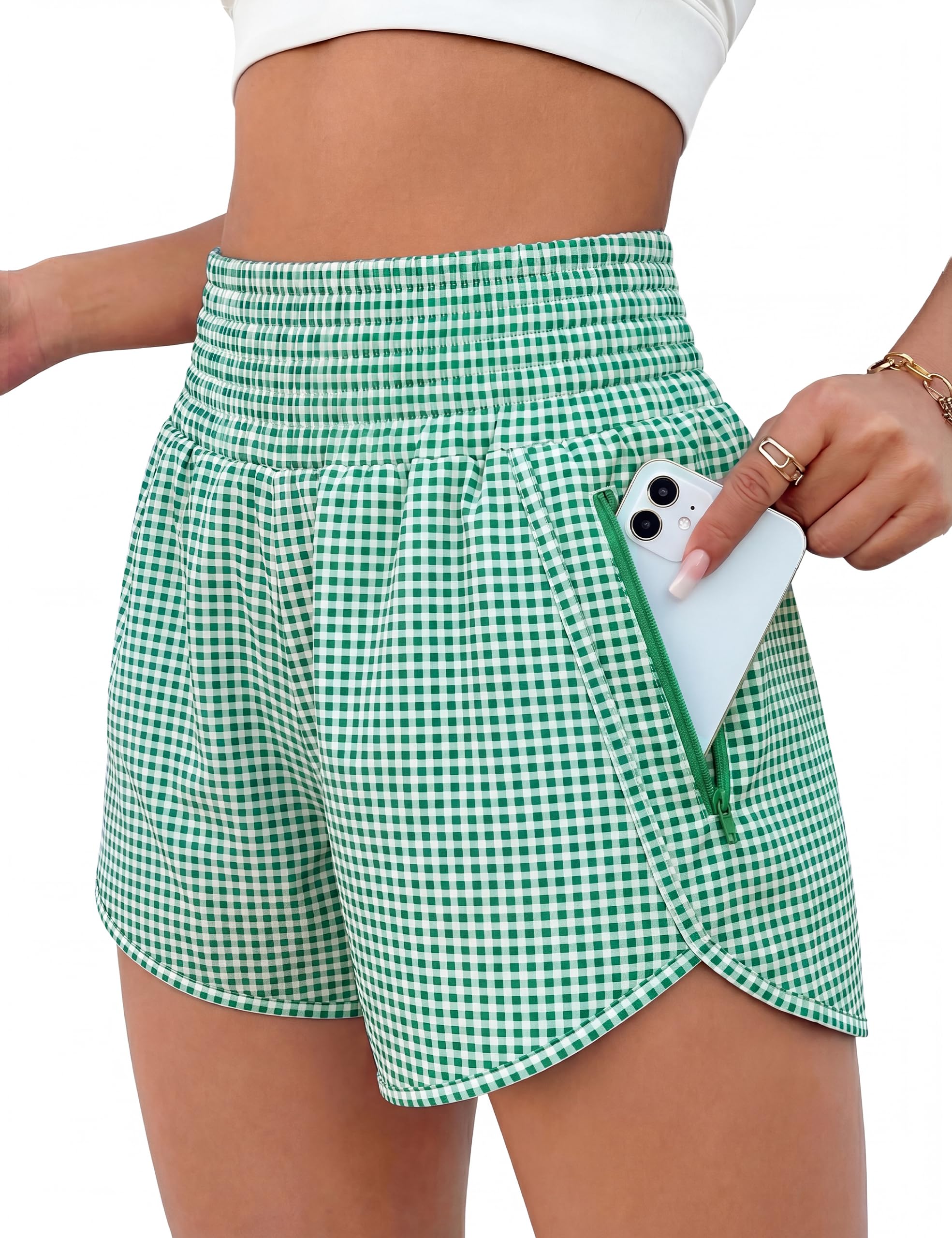 BMJL 2.5" Athletic Shorts for Women Comfy High Waisted Short with Pocket